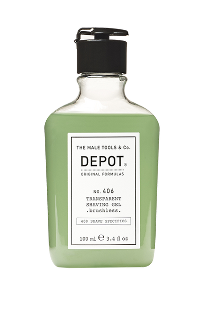 Depot NO. 406 TRANSPARENT SHAVING GEL brushless 100ML