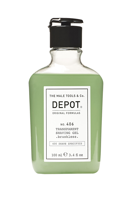 Depot NO. 406 TRANSPARENT SHAVING GEL brushless 100ML