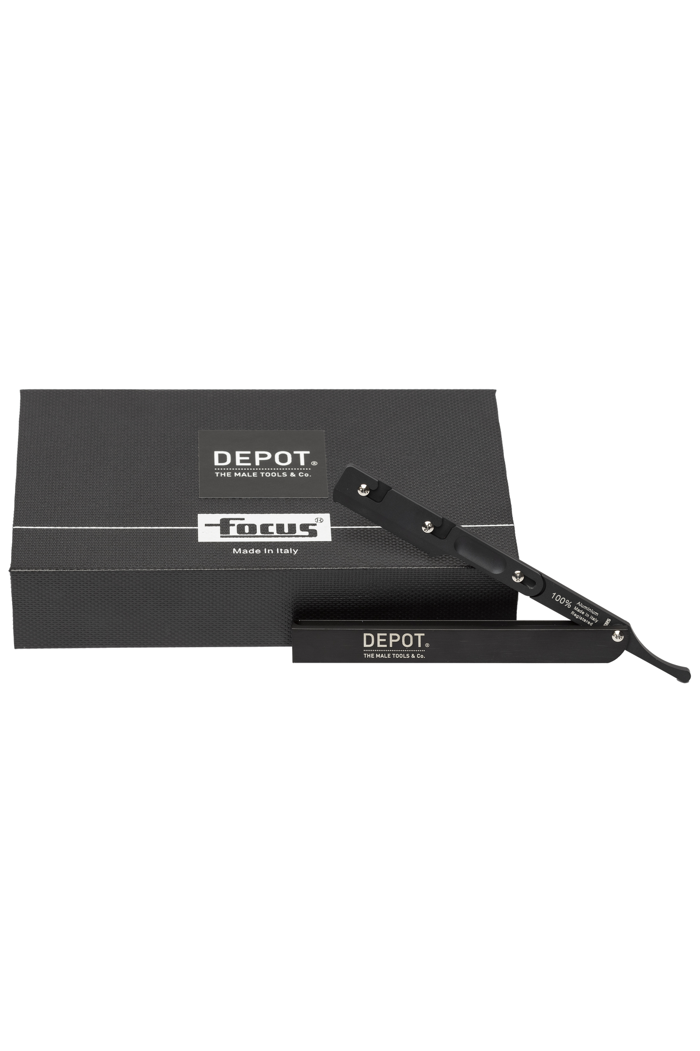 Depot NO. 738 Shavette Razor Aluminium Black