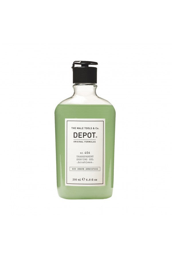 Depot NO. 406 TRANSPARENT SHAVING GEL brushless 200ML